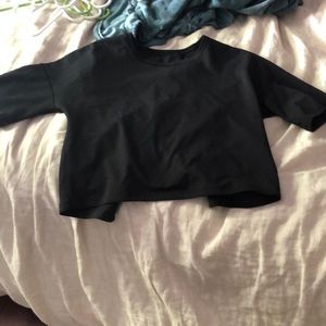 Lululemon black crop top/t-shirt